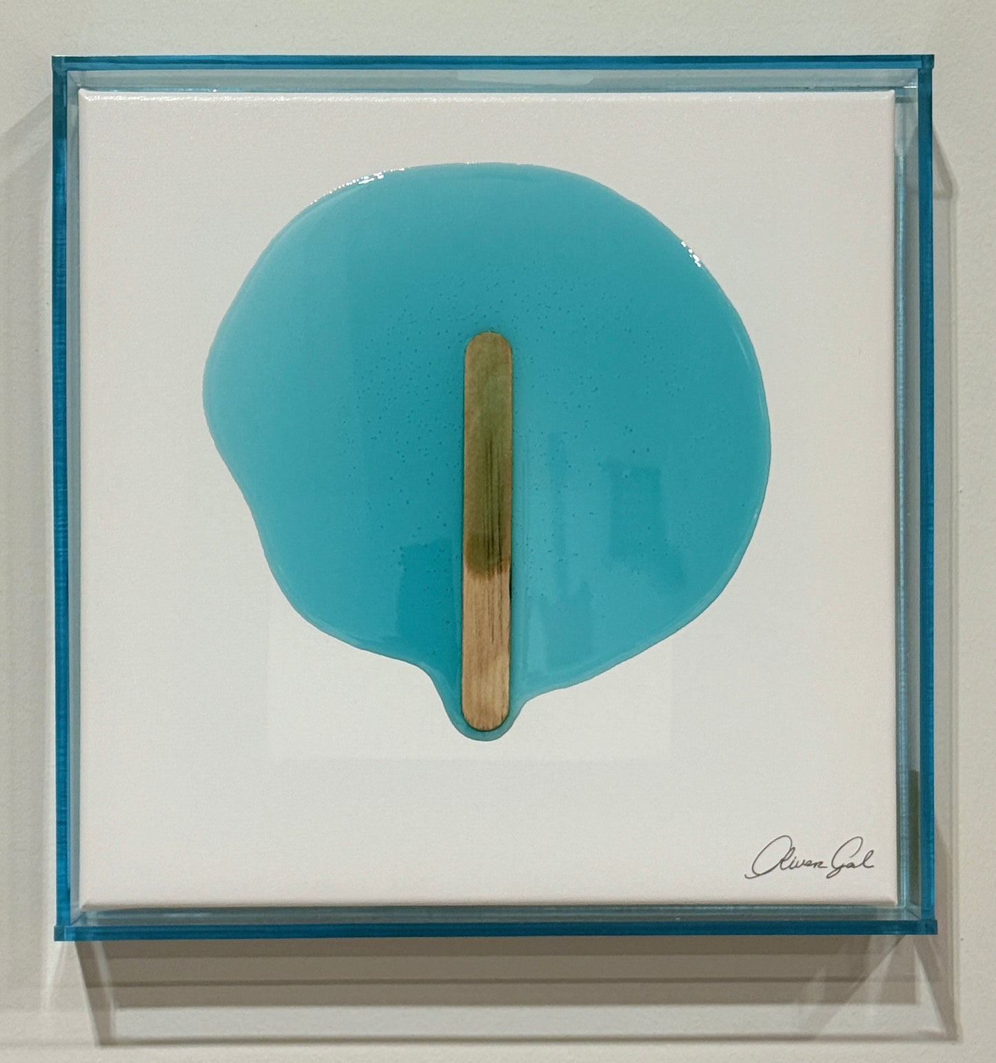 Teal Melted Popsicle Wall Art