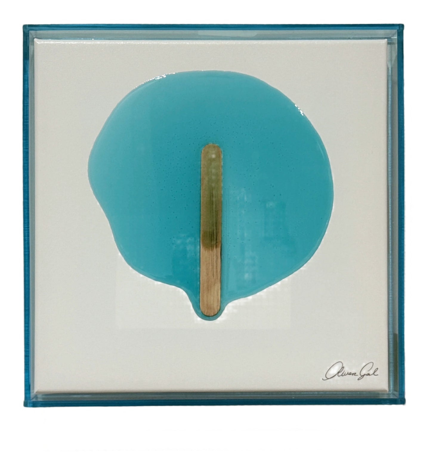 Teal Melted Popsicle Wall Art