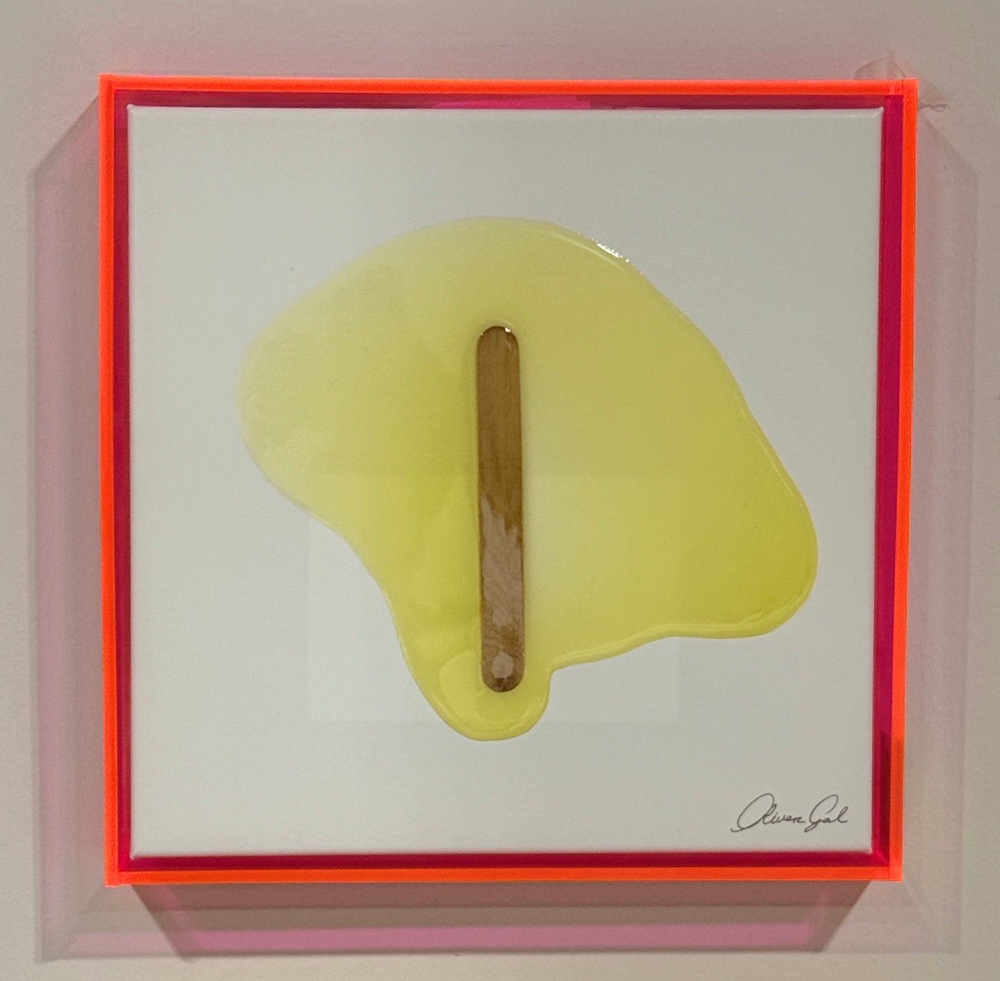 Yellow Melted Popsicle Wall Decor