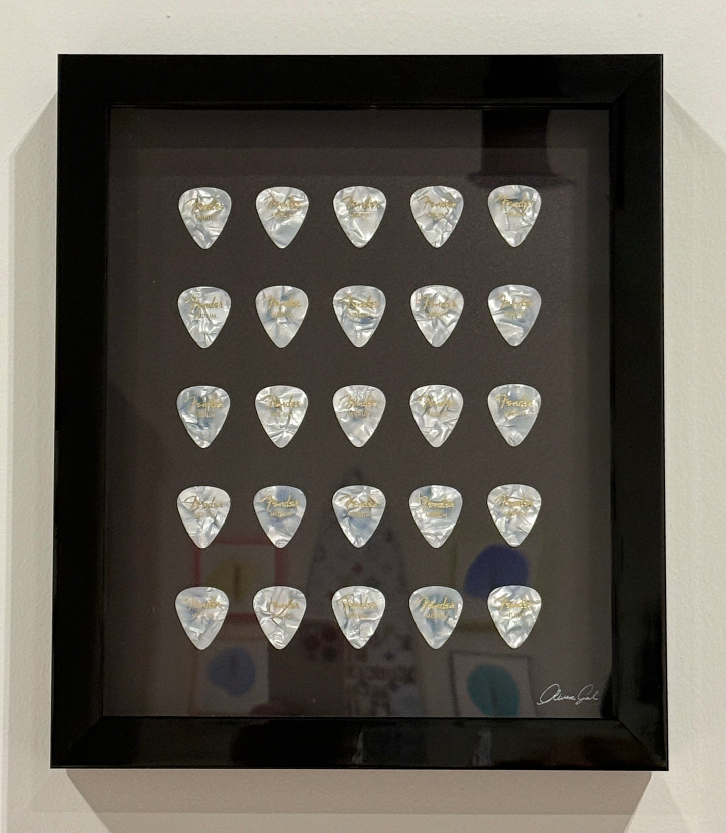 Mini Fender Guitar Pick Wall Art
