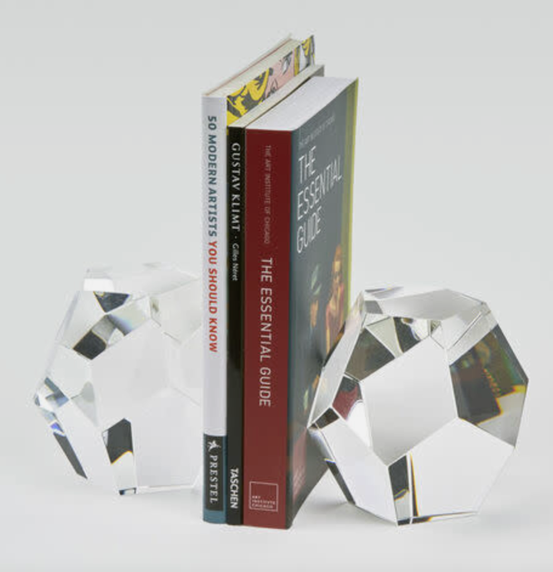 Rd. Diamond cut bookend pair