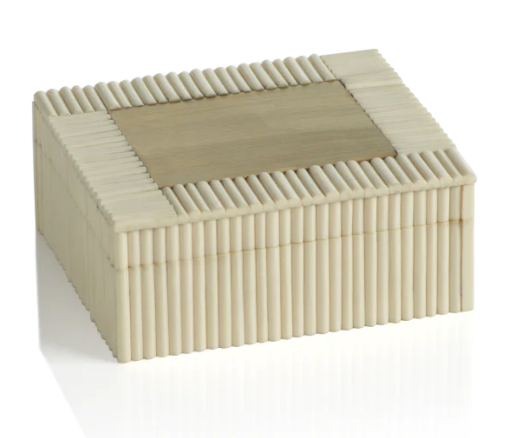 White Bone Chips and Brass Box