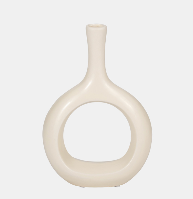 Curved Open Cut Out Vase - Cotton