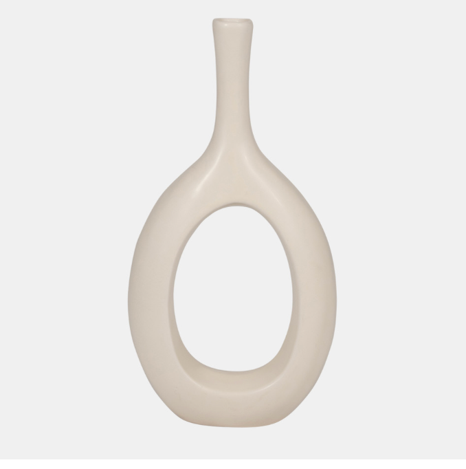 Curved Open Cut Out Vase - Cotton