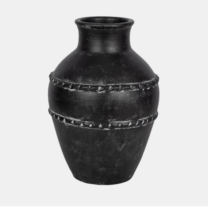 Traditional Terracotta Vase - Black