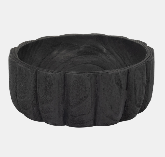 Scalloped Bowl - Black