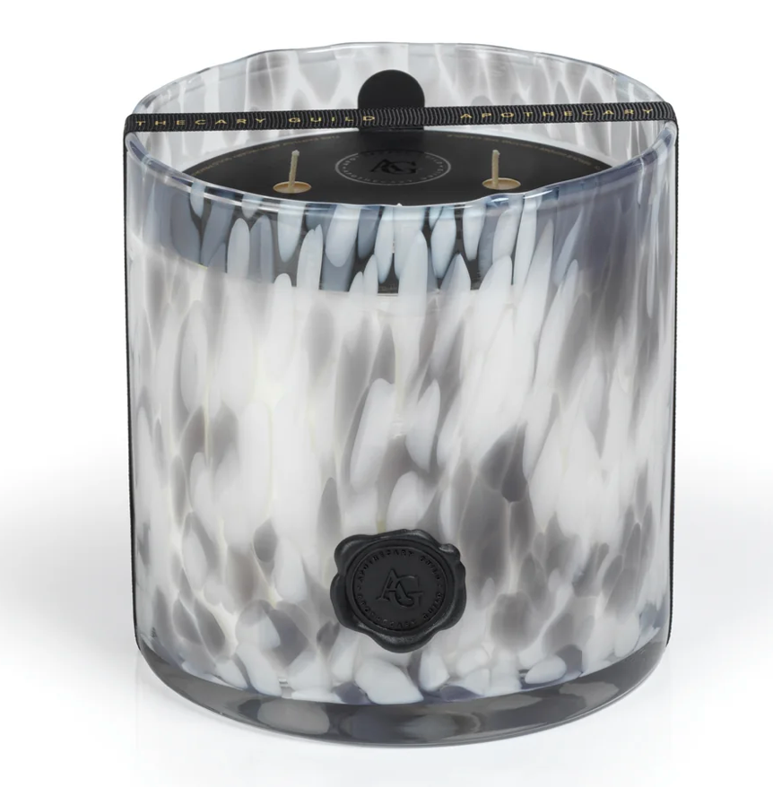 Apothecary Guild Opal Glass Three-Wick Candle Jar - Lemon Peel, Lavender & Tarragon