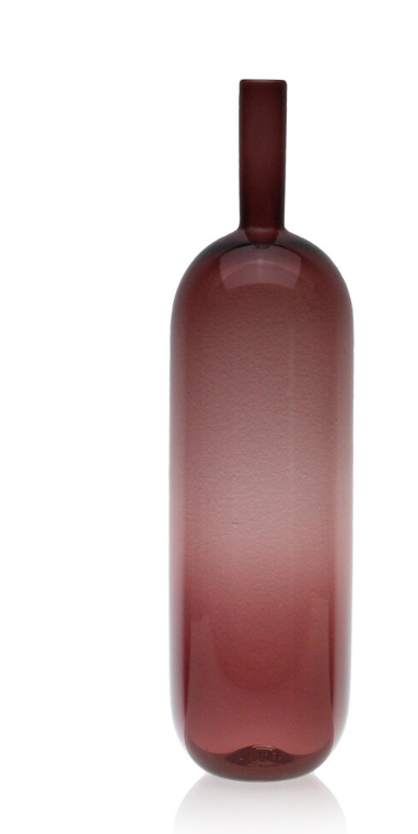 Tall Aubergine Balloon Glass