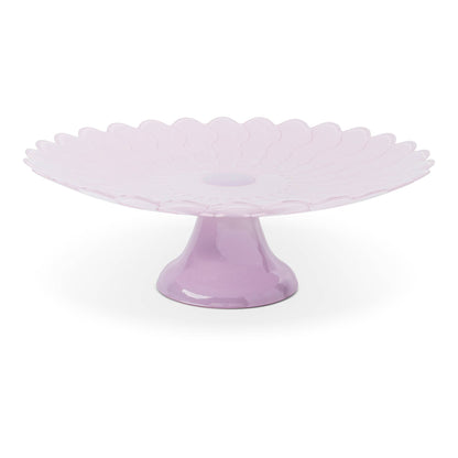 13" Scalloped Daisy Cake Stand - Lavender Mist