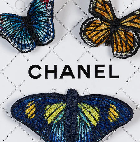 Stephen Wilson Studio-Petite White Chanel Butterfly Swarm