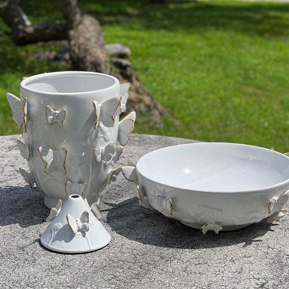 Ceramic Butterfly Serving Bowl