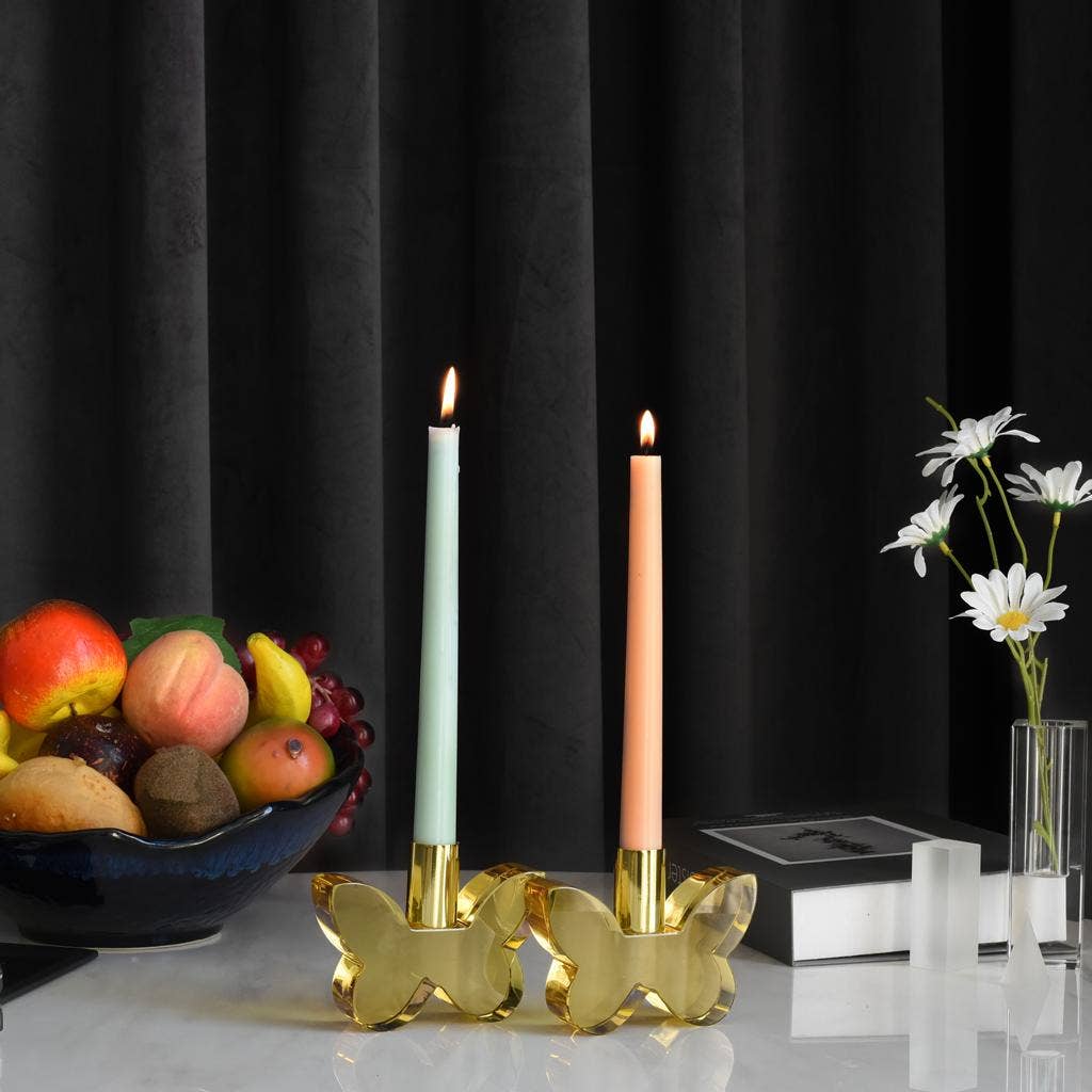 Pair of 3” Butterfly Candleholders