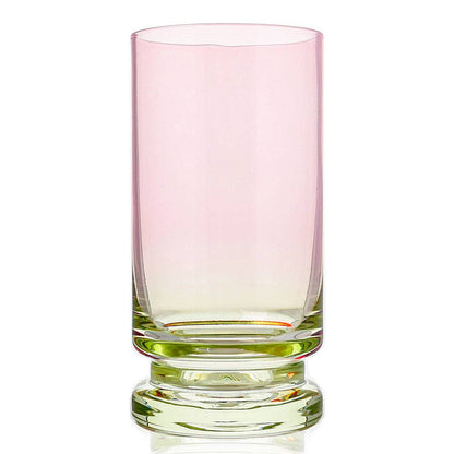 Colored Highball Glasses Pink & Green 6pk