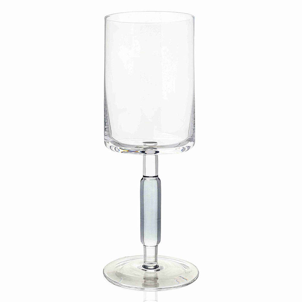 Green & PInk Stem Wine Glasses 6pk