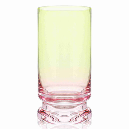 Colored Highball Glasses Pink & Green 6pk