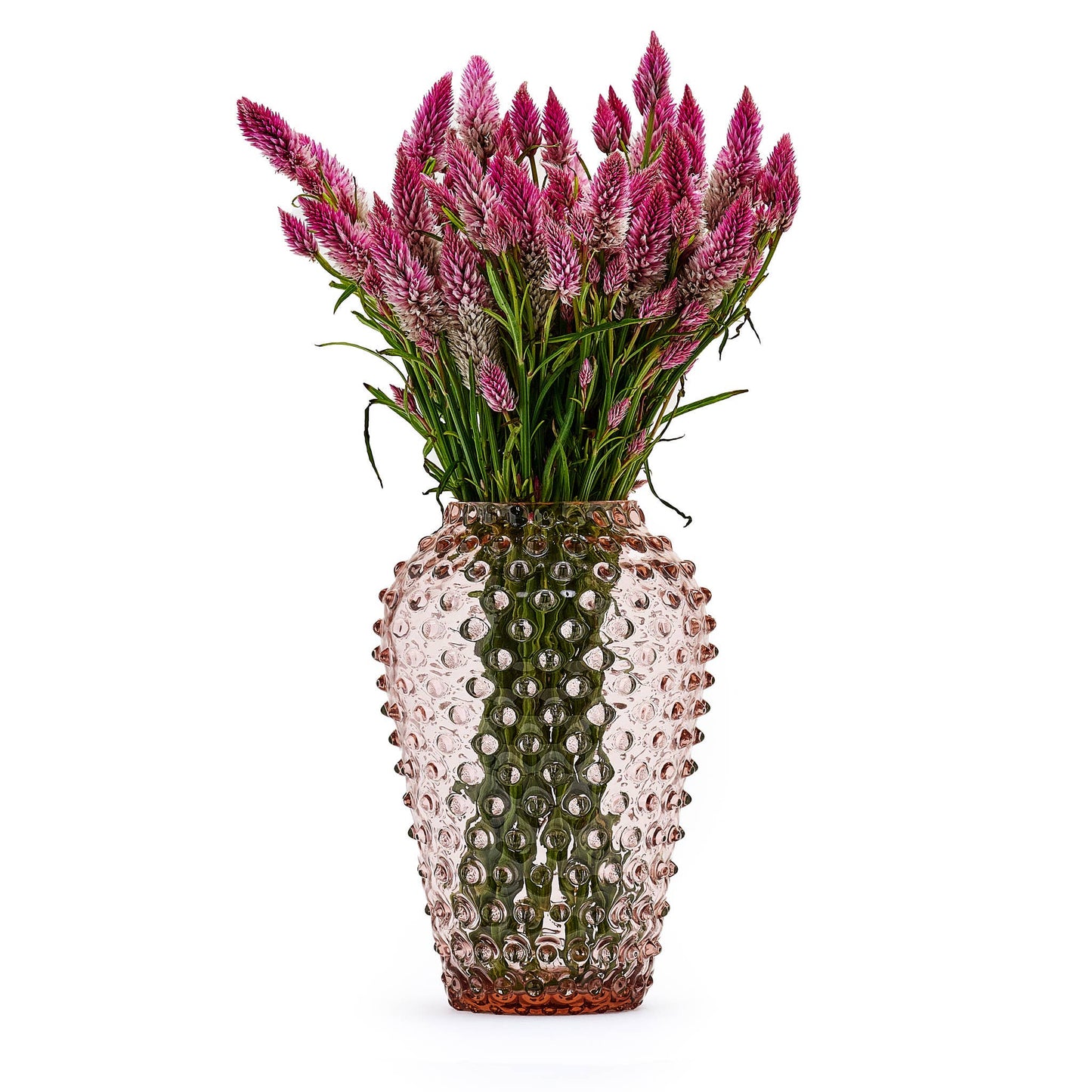 Hobnail Vase | Night Iris | Barrel | Bohemian Crystal