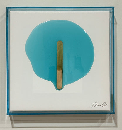 Teal Melted Popsicle Wall Art