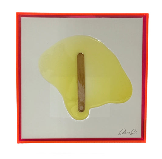 Yellow Melted Popsicle Wall Decor