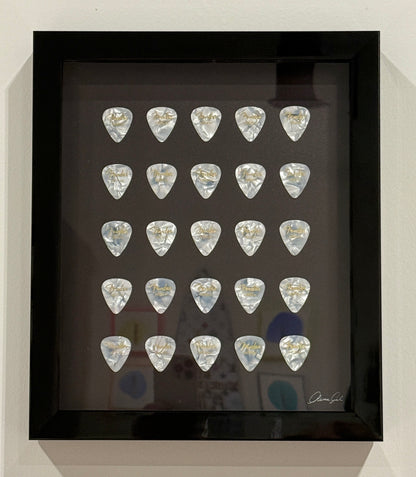 Mini Fender Guitar Pick Wall Art