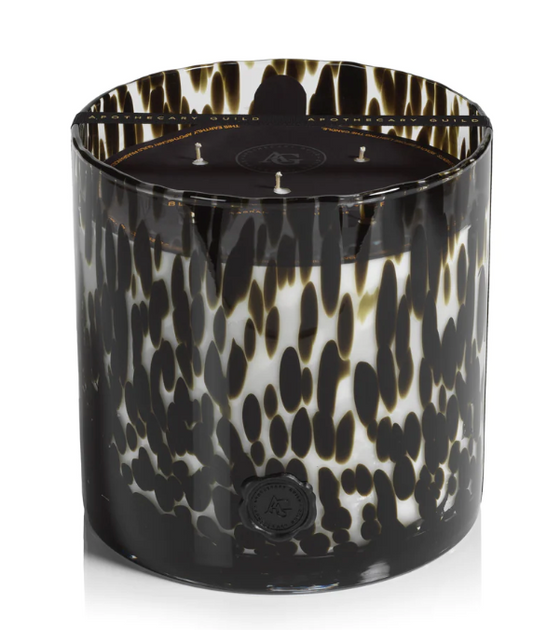 Apothecary Guild Opal Glass Five-Wick Candle Jar- Black Fig Vetiver
