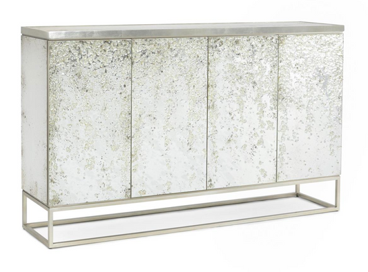 Waterfall Glass Four-Door Cabinet