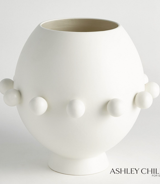 Spheres Collection Vase-Ivory