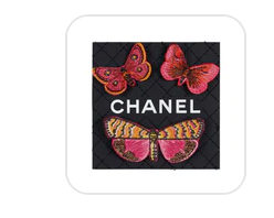 Petite Black Chanel Butterfly Swarm