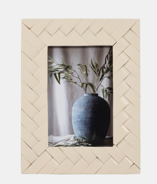 Woven Photo Frame - Ivory 4x6