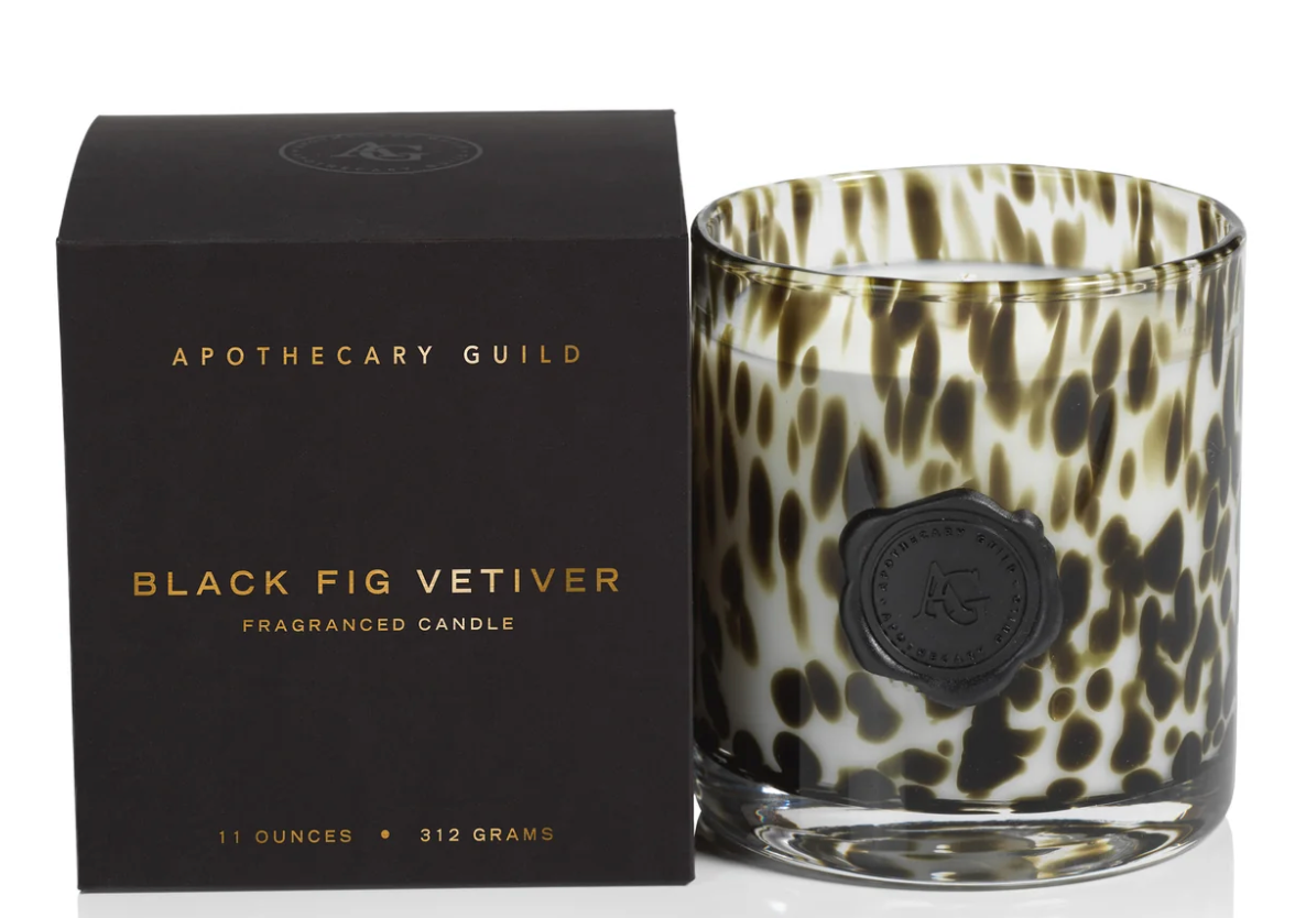 Apothecary Guild Opal Glass Candle Jar in Gift Box - Black Fig Vetiver