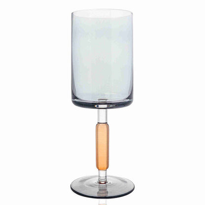 Green & PInk Stem Wine Glasses 6pk