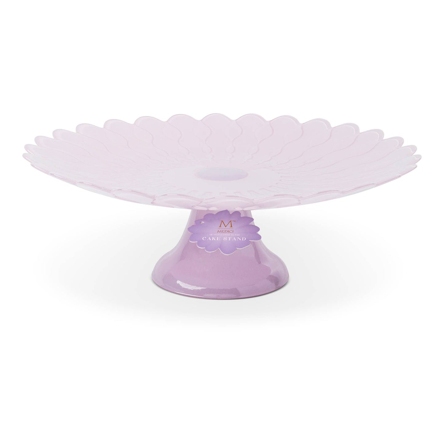 13" Scalloped Daisy Cake Stand - Lavender Mist