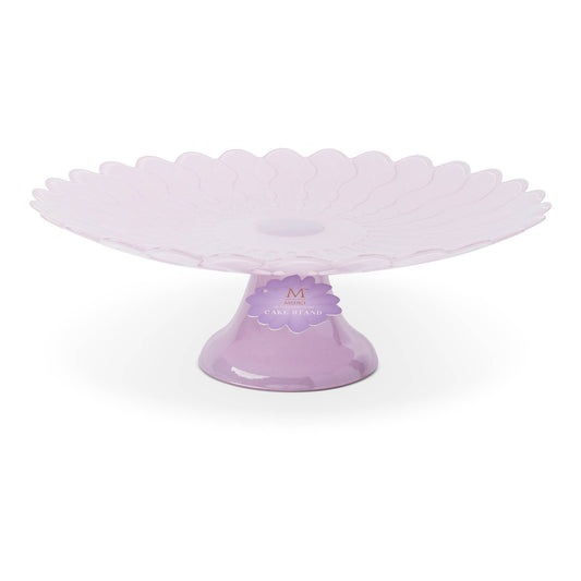 13" Scalloped Daisy Cake Stand - Lavender Mist