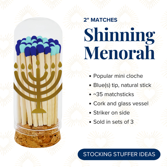 Shining Menorah Decorative Matches - Gifts & Stockings